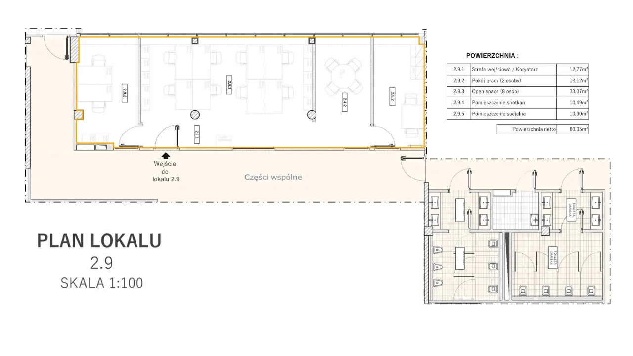Lokal usługowy 2.9 - 80,35 m² w Office Island
